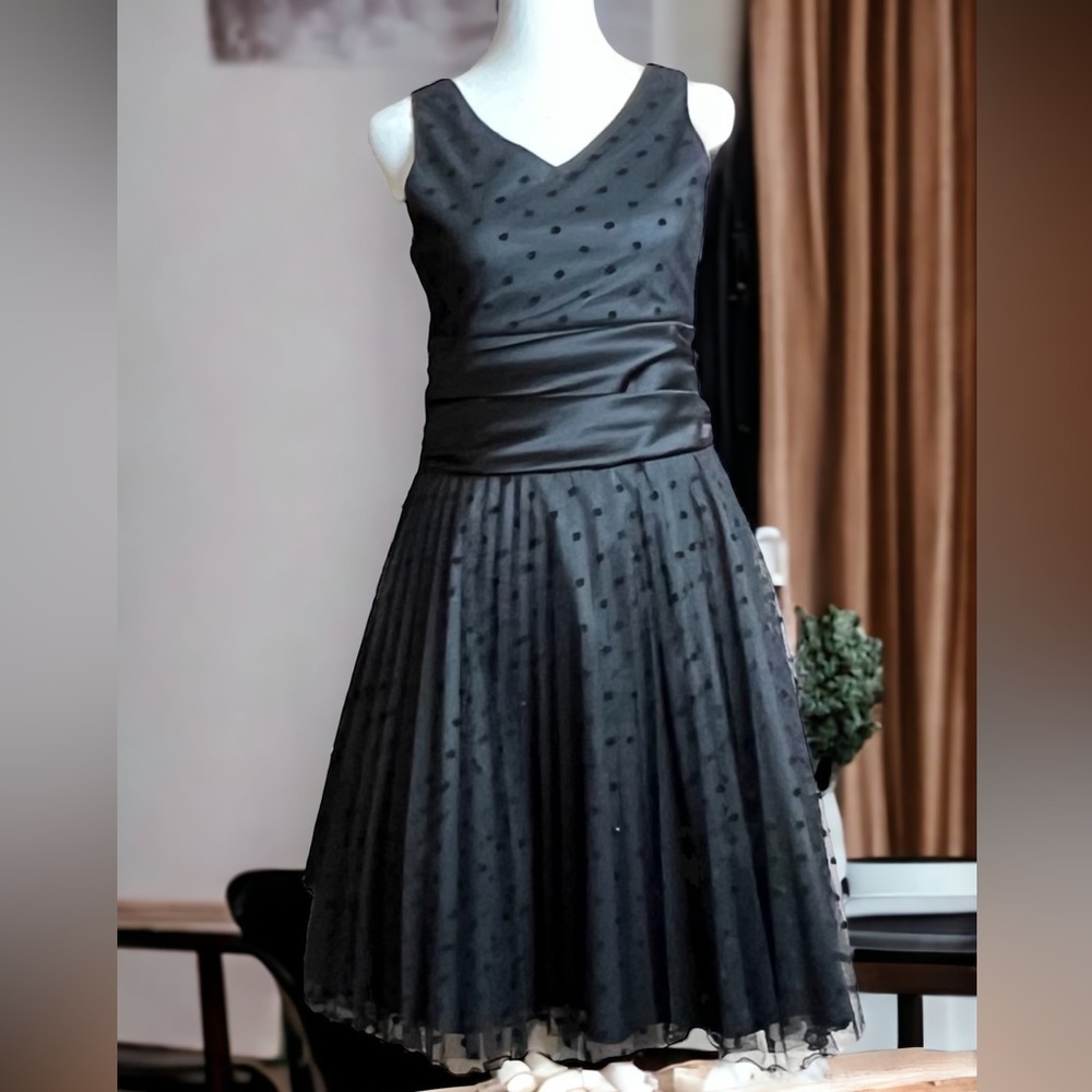 Bonnie Jean Black Polka Dot Casual Dress